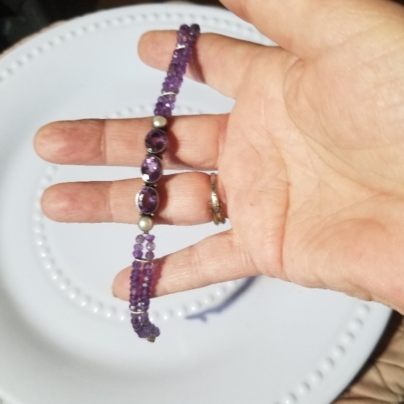 OOAK STERLING AMETHYST BRACELET - Picture 7 of 7